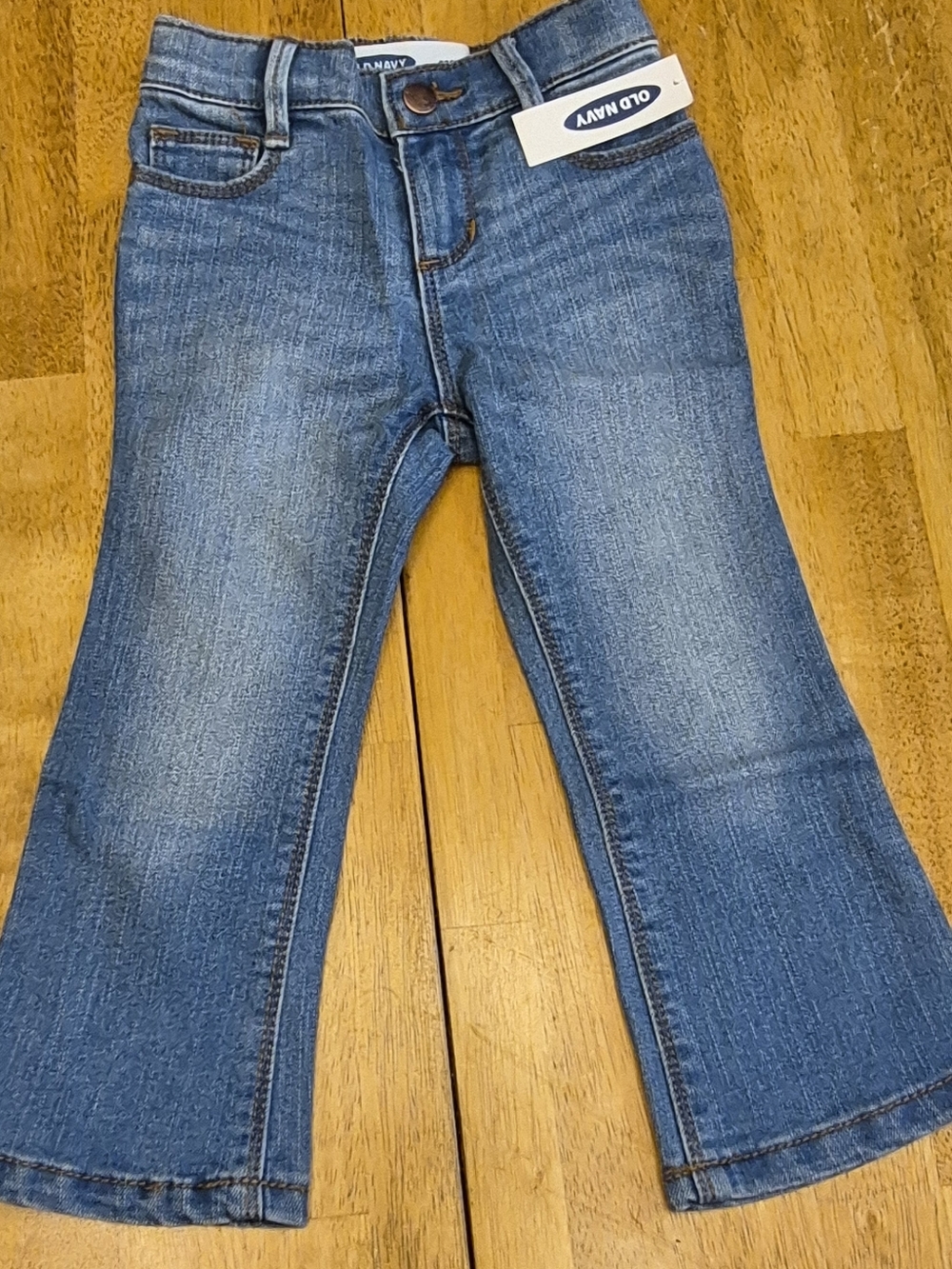 Old Navy Bootcut Denim Blue Jeans Sz 2T Toddler Girls Elastic Waist NWT